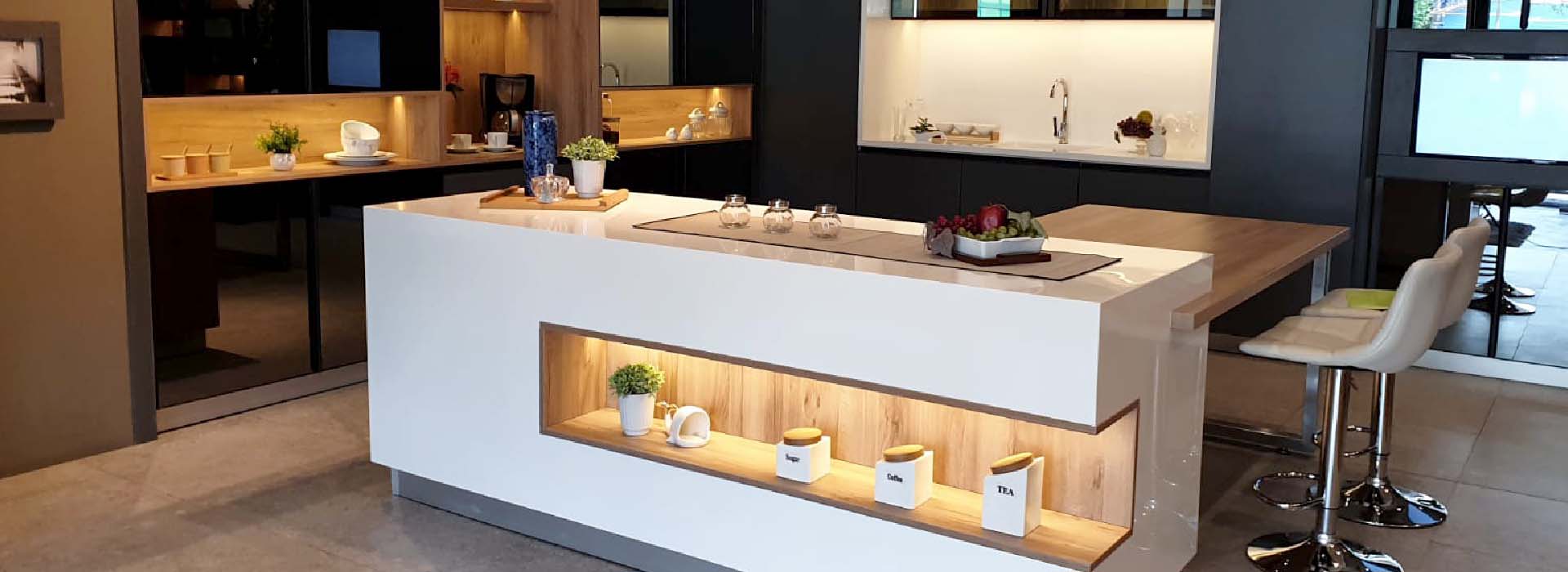 Jasa solid surface meja dapur Surabaya - JS Surfacing