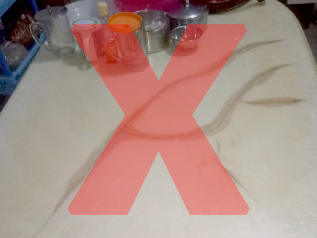 Perbandingan solid surface asli vs triplek - JS Surfacing